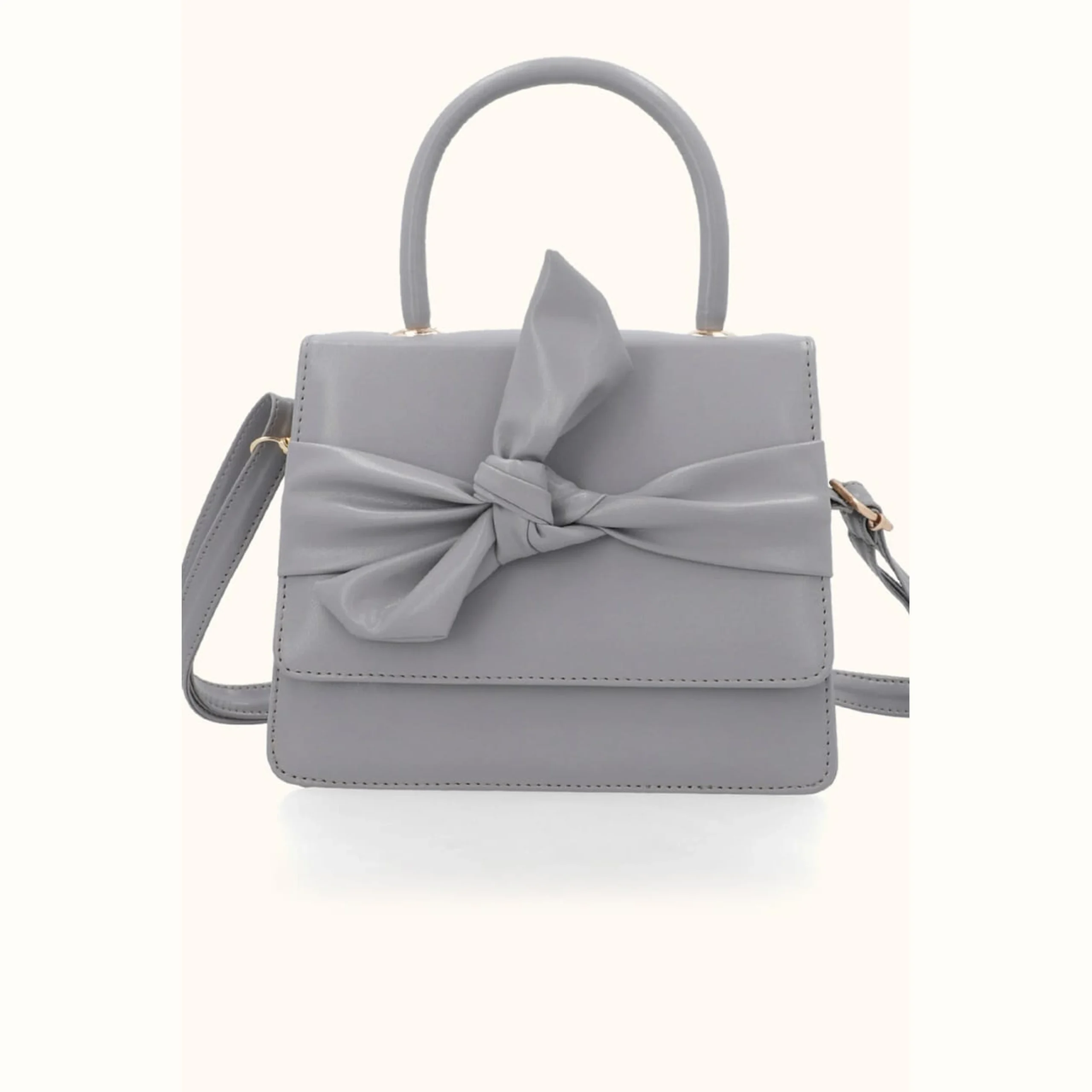 Structured Satchel Bow Handbag - Image 2