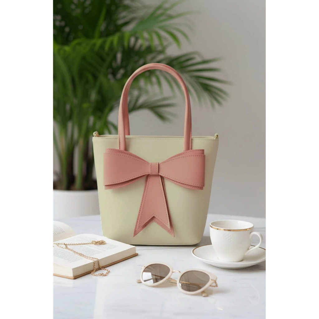 Classic Cream Bow Tote Bag - Trendy Handbags for Women